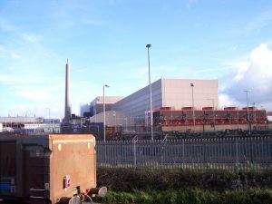 An external image of the Thermal Oxide Reprocessing Plant (ThORP) within the Sellafield site.