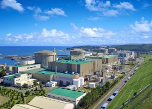 View of Wolseong Nuclear Power Plant in South Korea. This station uses CANDU type reactors.