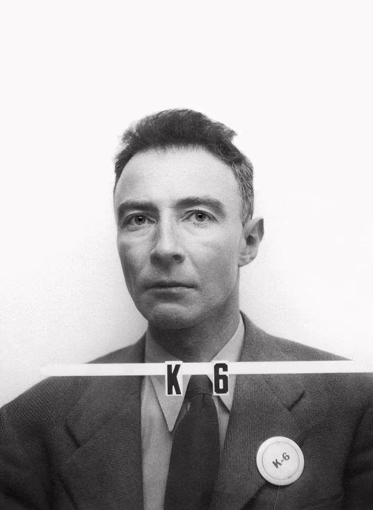 J. Robert Oppenheimer's Los Alamos badge photograph