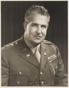 Portrait of Leslie Groves, who led one of the most consequential military projects in history; the Manhattan Project.