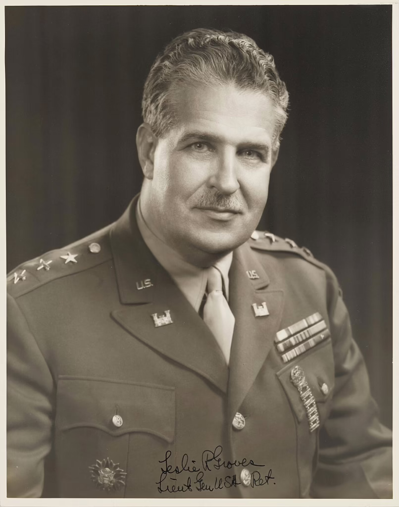 Portrait of Leslie Groves, who led one of the most consequential military projects in history; the Manhattan Project.